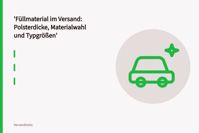 Versandkarton mit Luftpolsterfolie, Verpackungschips und Knüllpapier ausgepolstert. Füllmaterial im Versand: Polsterdicke, Materialwahl und Typgrößen