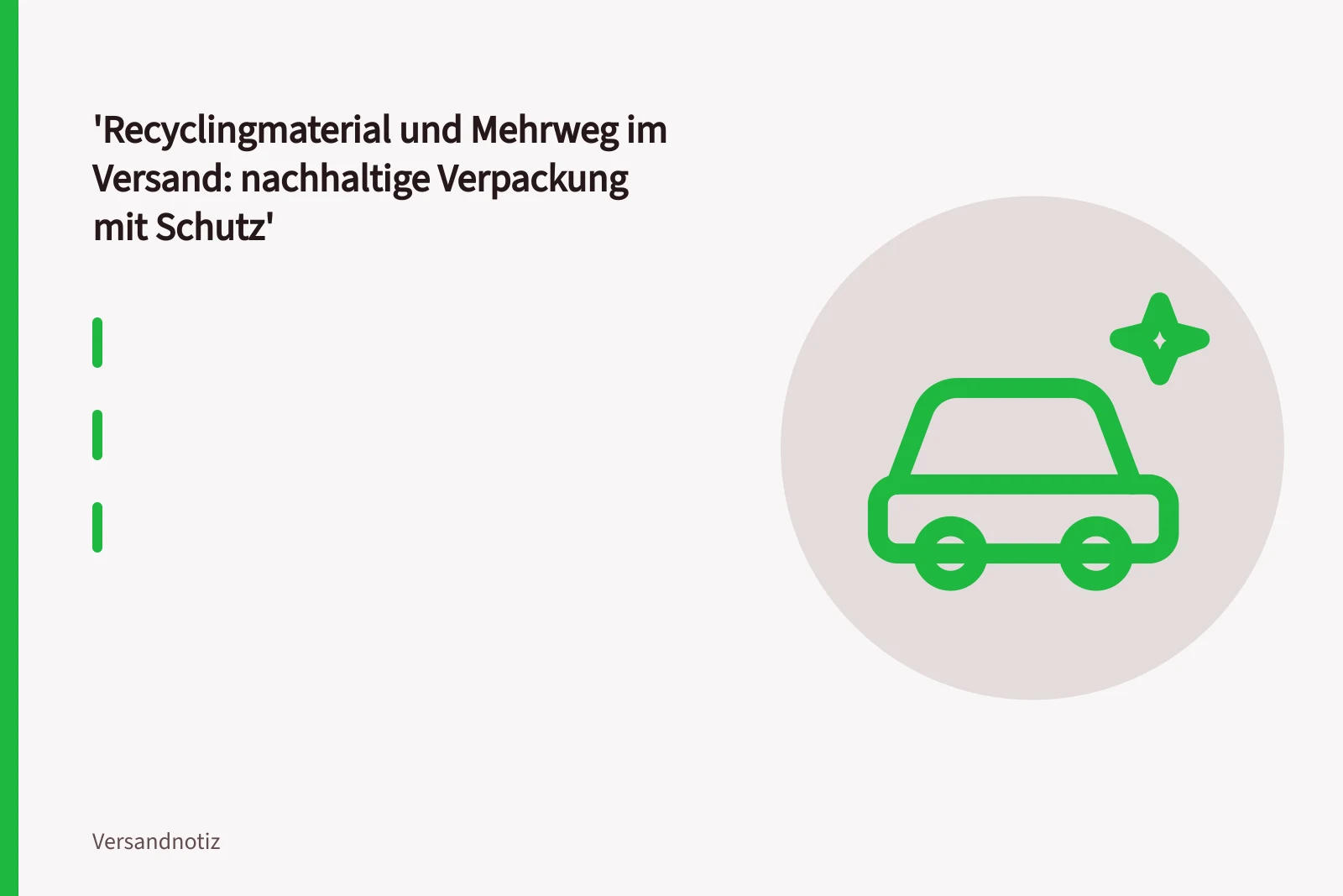 Recyclingkartons, PE-Folientasche und Recyclingpapier als nachhaltige Versandverpackung