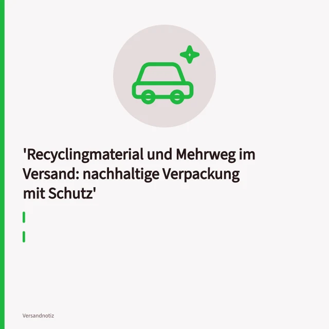 Recyclingkartons, PE-Folientasche und Recyclingpapier als nachhaltige Versandverpackung. Recyclingmaterial und Mehrweg im Versand: nachhaltige Verpackung mit Schutz