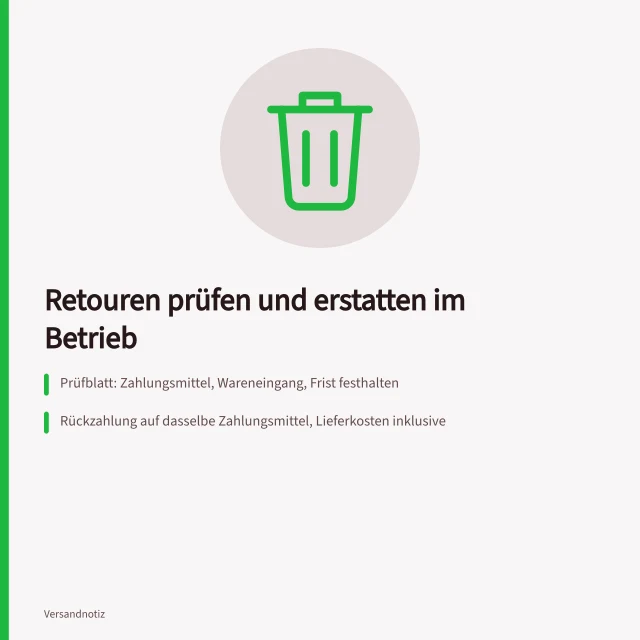 Retourenprüfung mit Prüfblatt, Rückzahlung und Rechnungskorrektur. Retouren prüfen und erstatten: Ablauf im Betrieb