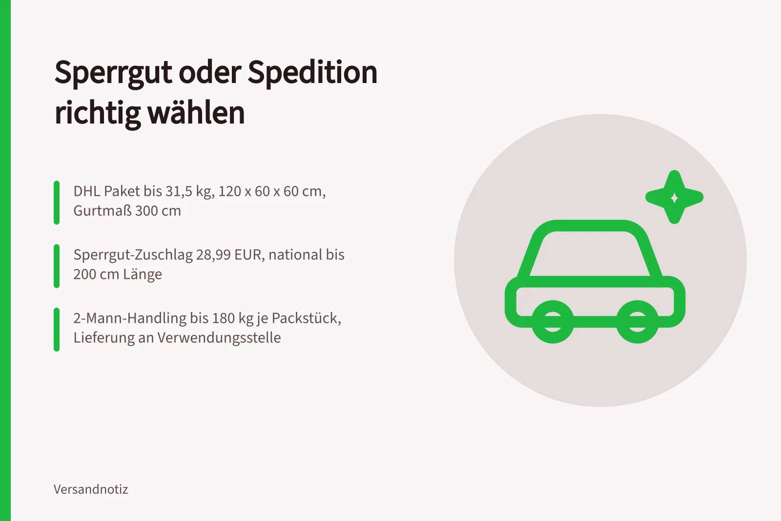 Sperrgut-Paket auf Paketwaage mit Maßband im Paketshop