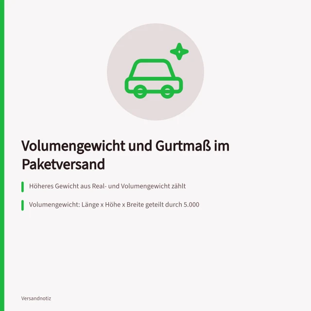 Karton mit Maßband und Waage für Volumengewicht und Gurtmaß. Volumengewicht und Gurtmaß: wann die Verpackung den Preis bestimmt