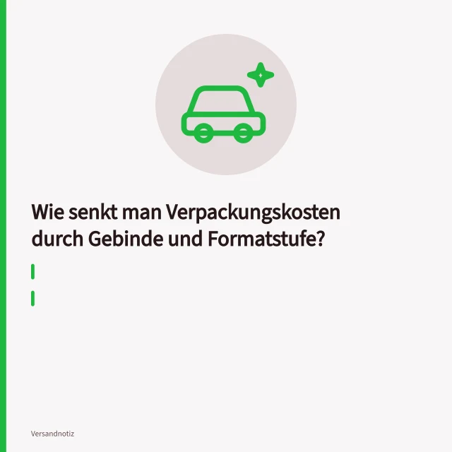 DHL PACKSET XS Einzelkarton neben 50er Gebindekarton. Wie senkt man Verpackungskosten durch Gebinde und Formatstufe?