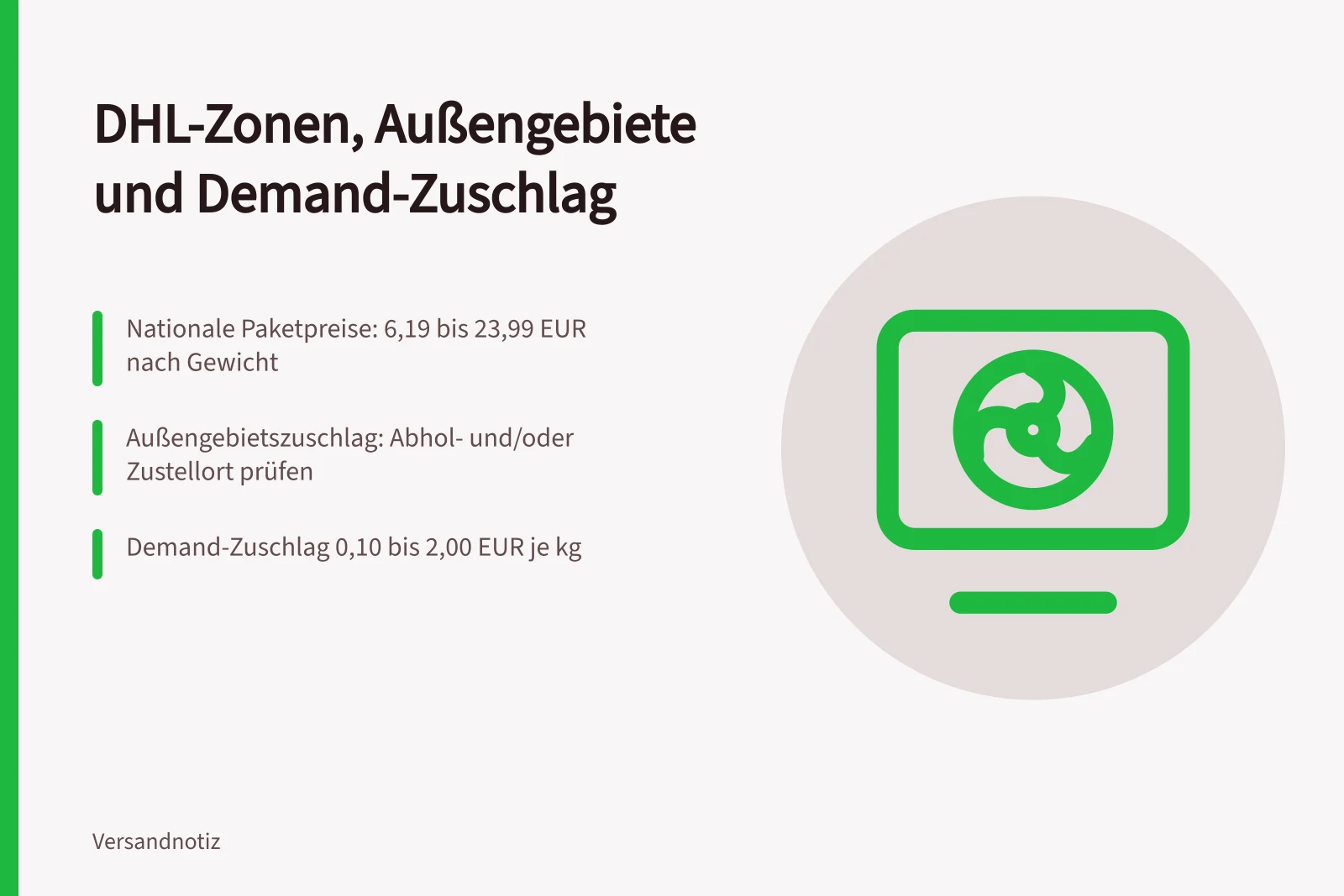 DHL-Preise, Außengebiete und Demand-Zuschlag im Überblick